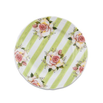 Wildflowers Green Dessert Plate