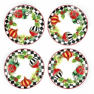 Deck the Halls Appetizer Plates - Set of 4 mackenzie-childs Panama 0