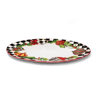 Deck the Halls Serving Platter mackenzie-childs Panama 0