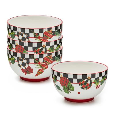 Deck the Halls Breakfast Bowls, Set of 4 mackenzie-childs Panama 0