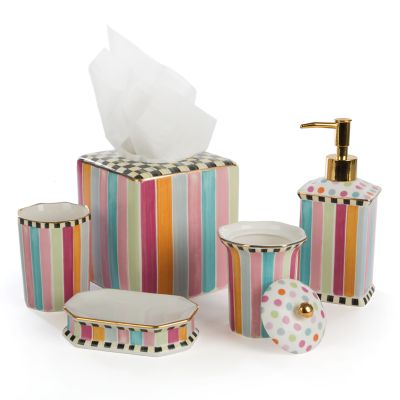 MacKenzie-Childs  Royal Toile Tissue Holder