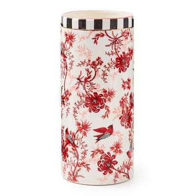 Cardinal Toile Tall Vase mackenzie-childs Panama 0