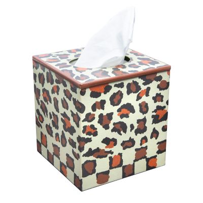 MacKenzie-Childs Flower Market Boutique Tissue Box Cover - White