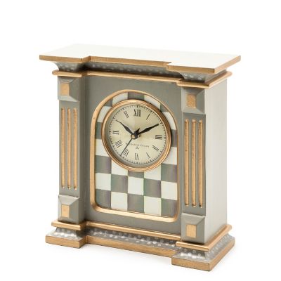 Sterling Check Mantel Clock mackenzie-childs Panama 0