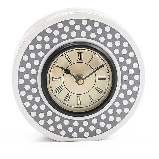 Dotty Round Clock - Sterling image four