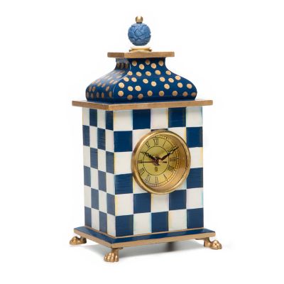 Royal Check Desk Clock mackenzie-childs Panama 0