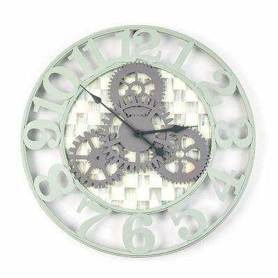 Sterling Check Large Farmhouse Wall Clock