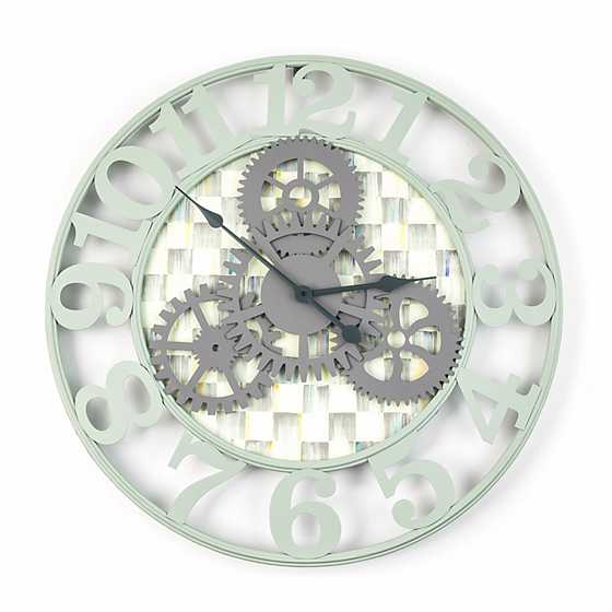 Sterling Check Large Farmhouse Wall Clock