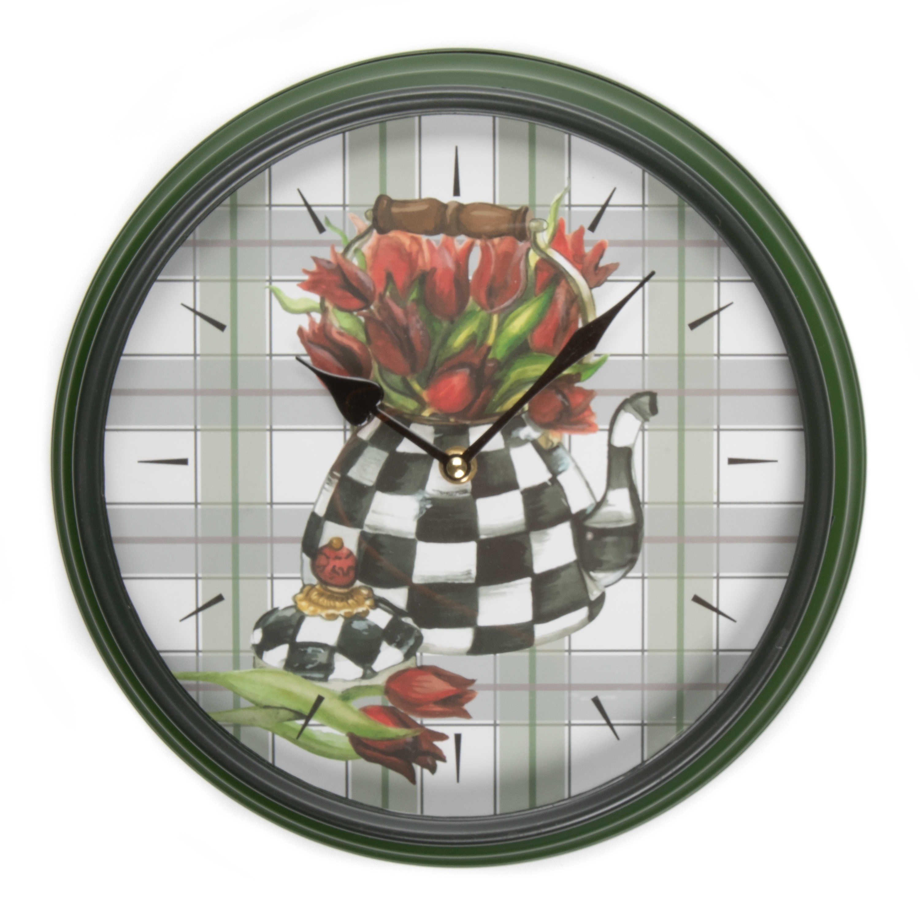 Tea Kettle Bouquet Wall Clock mackenzie-childs Panama 0