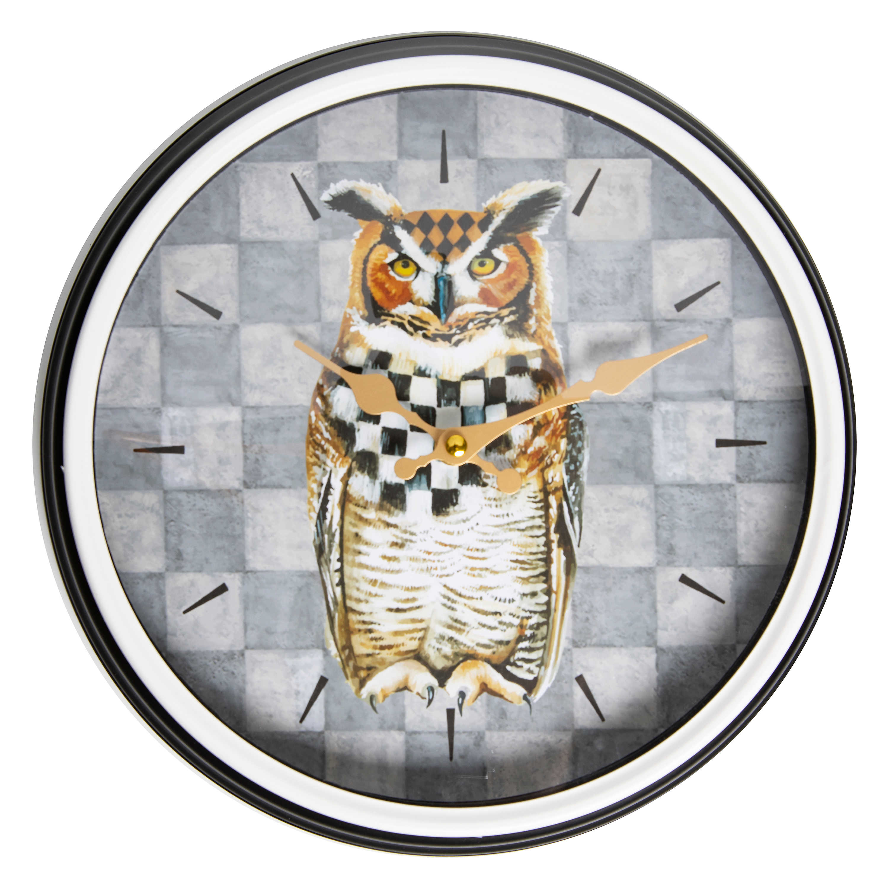 Woodland Owl Wall Clock mackenzie-childs Panama 0