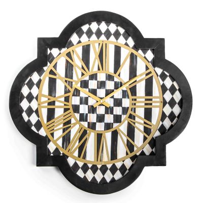 Courtly Check Tile Wall Clock