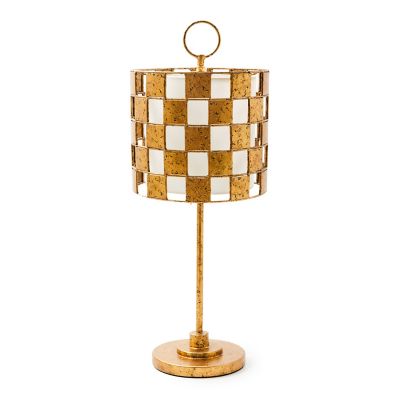 Golden Check Table Lamp mackenzie-childs Panama 0