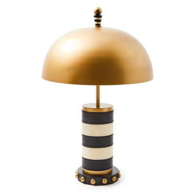 Flatiron Leather Stripe Table Lamp mackenzie-childs Panama 0