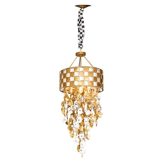 Golden Check Chandelier - Small image one