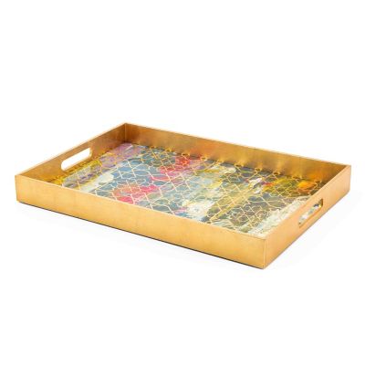 Mosaic Abstract Lacquer Tray