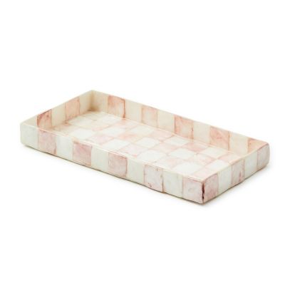 Rosy Check Capiz Vanity Tray mackenzie-childs Panama 0