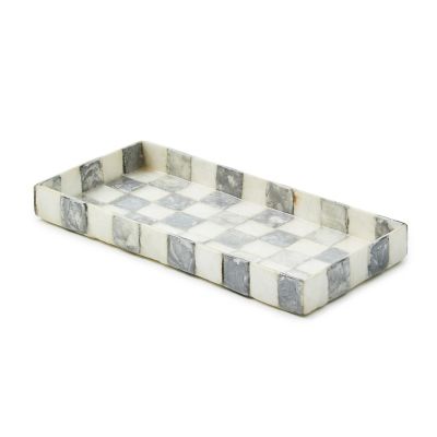 Sterling Check Capiz Vanity Tray mackenzie-childs Panama 0