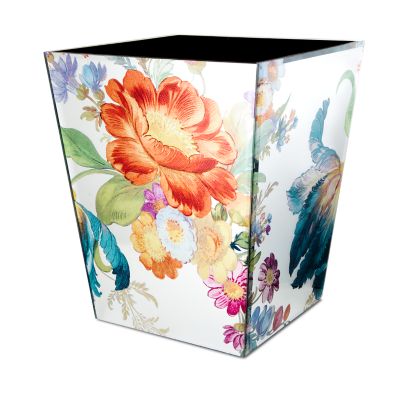 MacKenzie-Childs Flower Market Boutique Tissue Box Cover - White