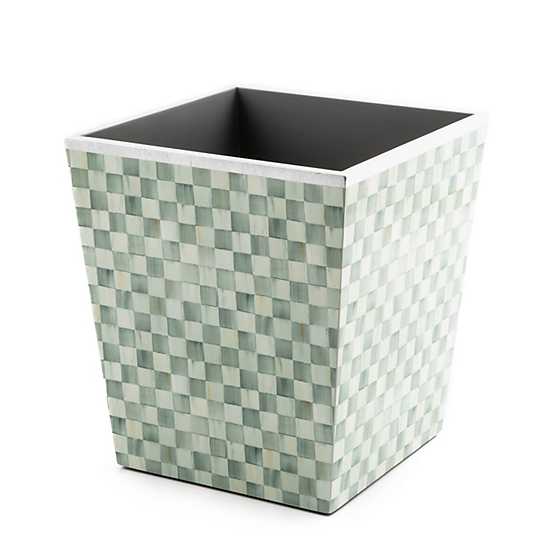 Sterling Check Lacquer Waste Bin image two