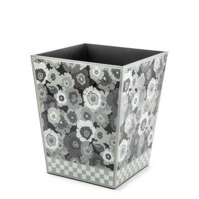 Always Flowers Grey Waste Bin mackenzie-childs Panama 0