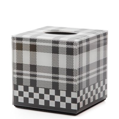 MacKenzie-Childs Flower Market Boutique Tissue Box Cover - White