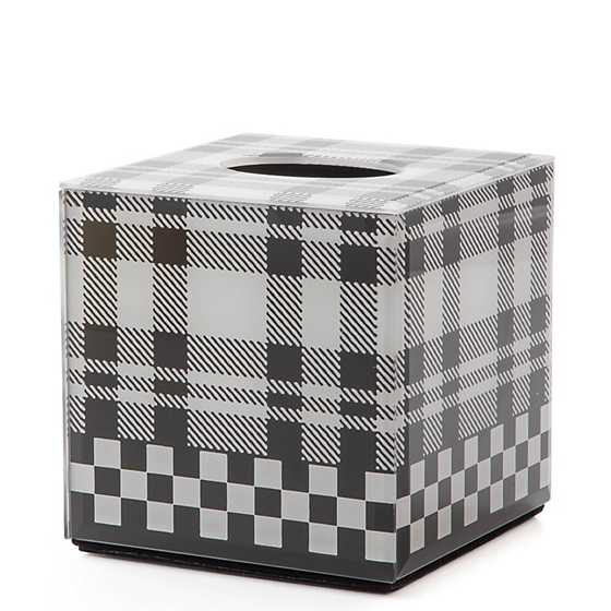 Black  &  White Tartan Boutique Tissue Box Cover image three