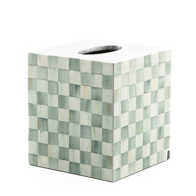 MacKenzie-Childs Sterling Check Lacquer Boutique Tissue Cover