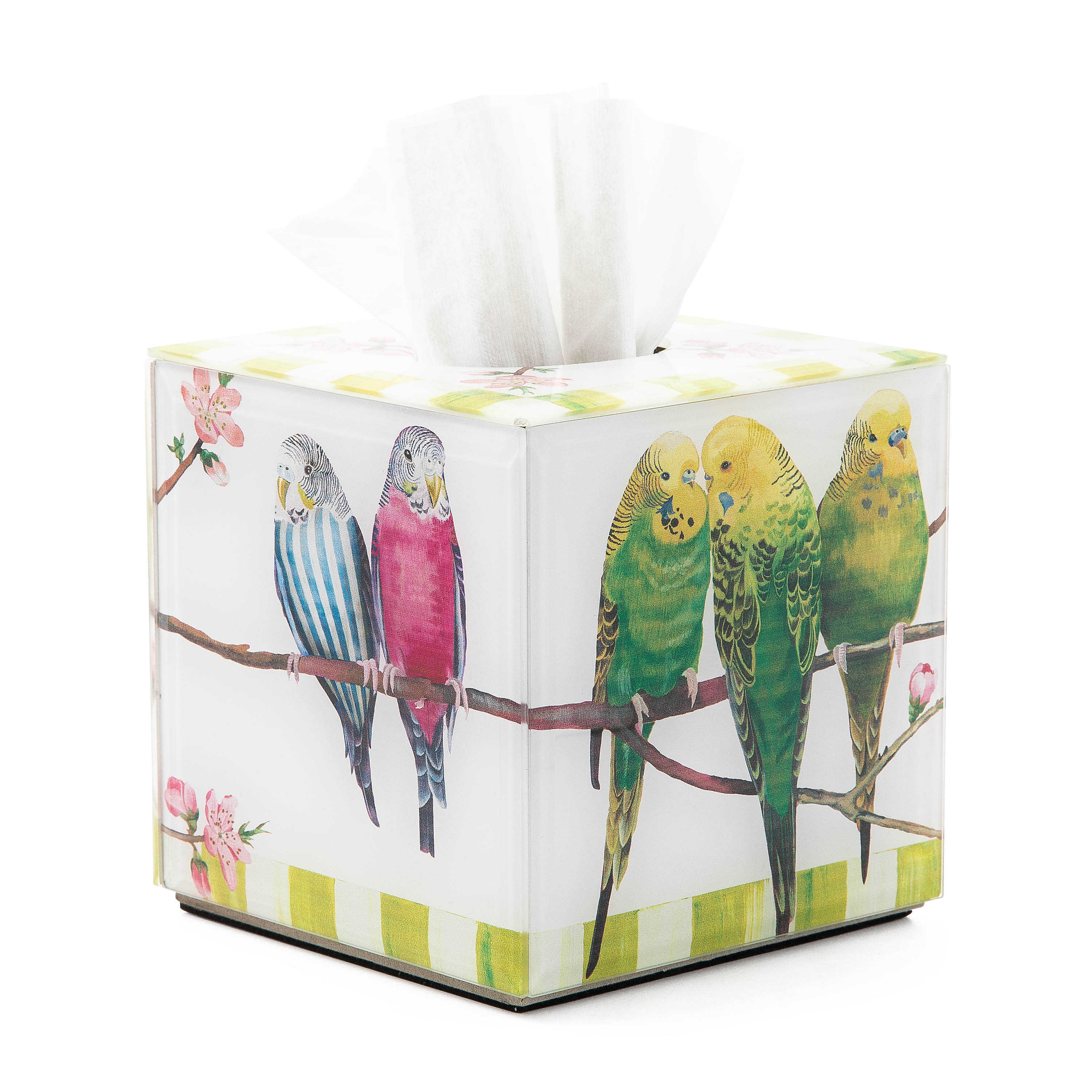 Parakeet Boutique Tissue Box Cover mackenzie-childs Panama 0
