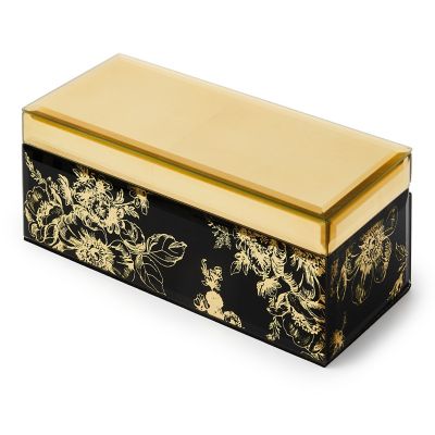 Twilight Toile Decorative Box with Gold Hinged Lid mackenzie-childs Panama 0