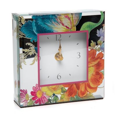 Flower Market Reflections Desk Clock mackenzie-childs Panama 0