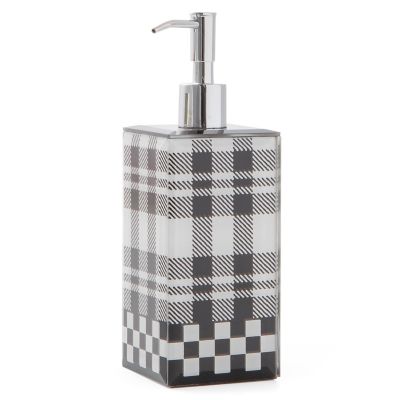 Black & White Tartan Soap Pump mackenzie-childs Panama 0