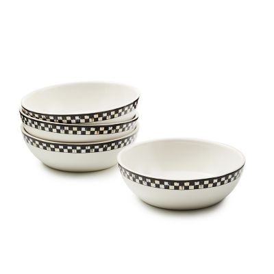 Courtly Check Everyday Bowls, Set of 4 mackenzie-childs Panama 0