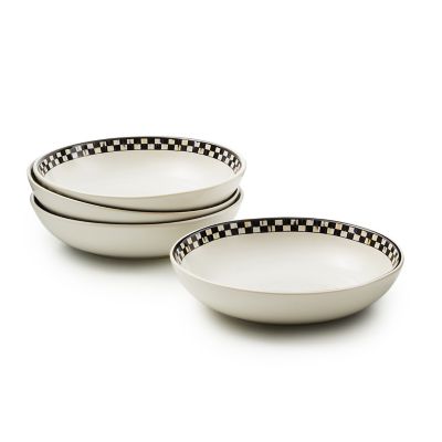 Courtly Check Everyday Pasta Bowls, Set of 4 mackenzie-childs Panama 0