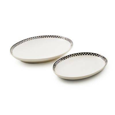 Courtly Check Everyday Oval Platters, Set of 2 mackenzie-childs Panama 0