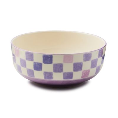 Lilac Check Serving Bowl mackenzie-childs Panama 0