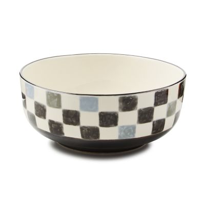 Black Check Serving Bowl mackenzie-childs Panama 0