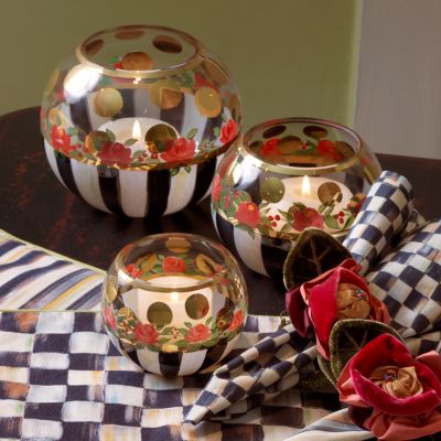 MacKenzieChilds Heirloom Glass Globe Vase Small