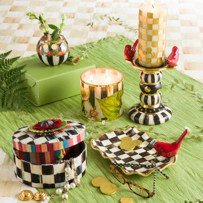 MacKenzieChilds Heirloom Glass Globe Vase Small