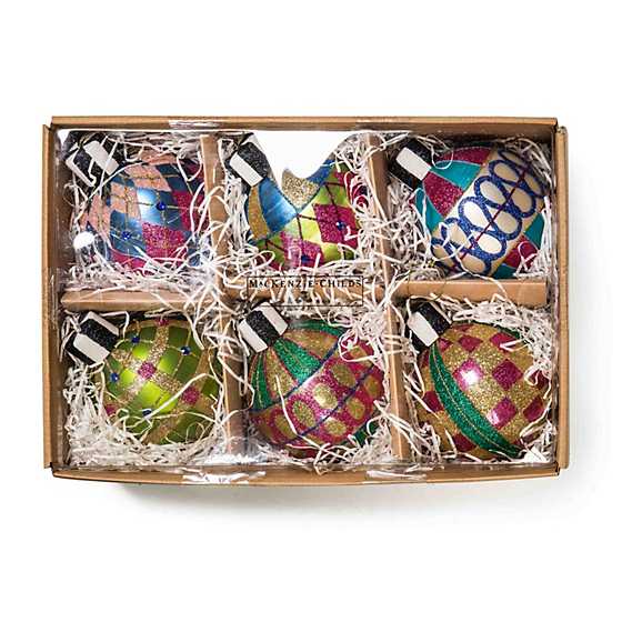 Granny Kitsch Glass Ball Ornaments - Set of 6 image three