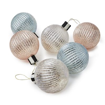 Crystal Palace Basic Glass Ball Ornaments, Set of 6 mackenzie-childs Panama 0