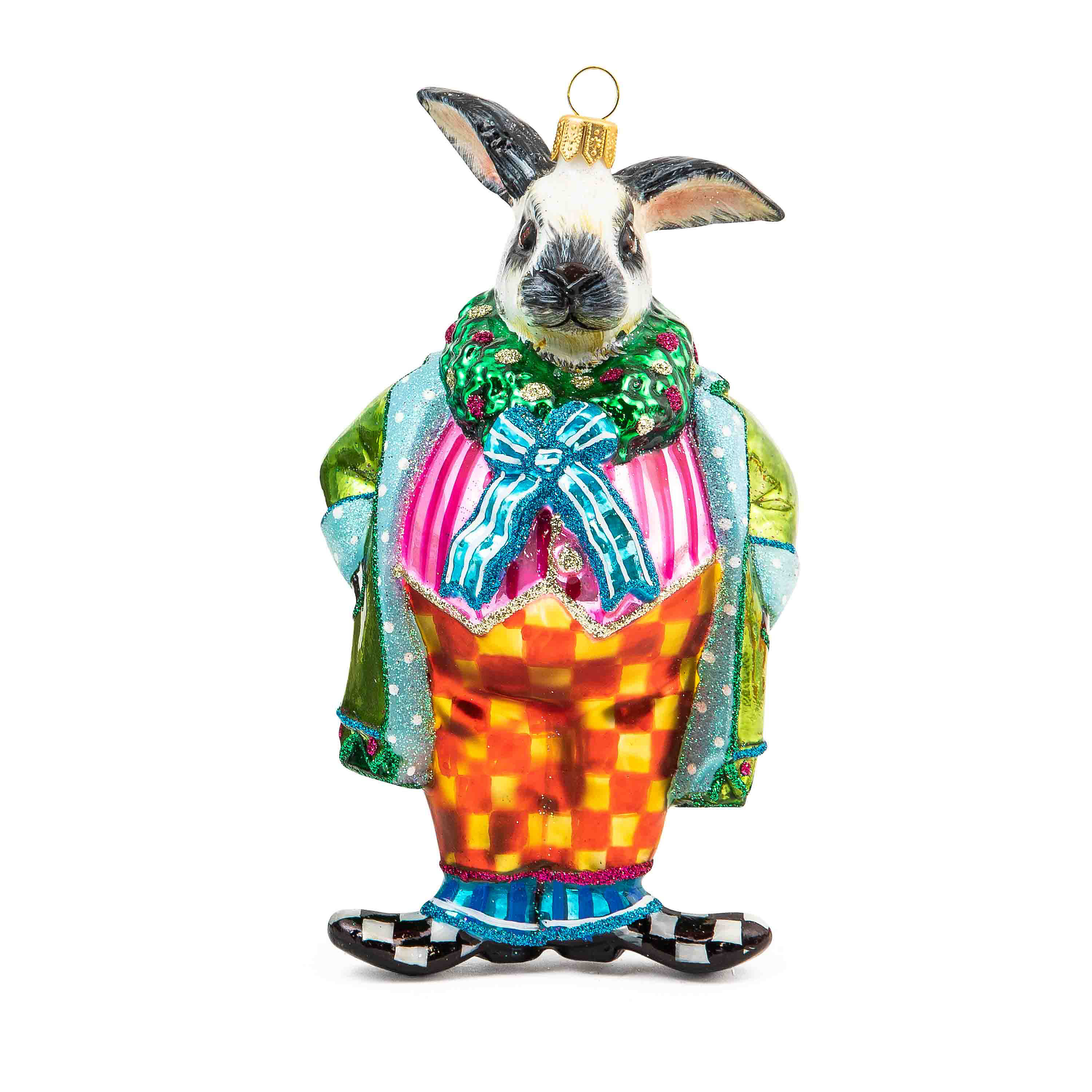 Glass Ornament - Granny Kitsch Rabbit mackenzie-childs Panama 0
