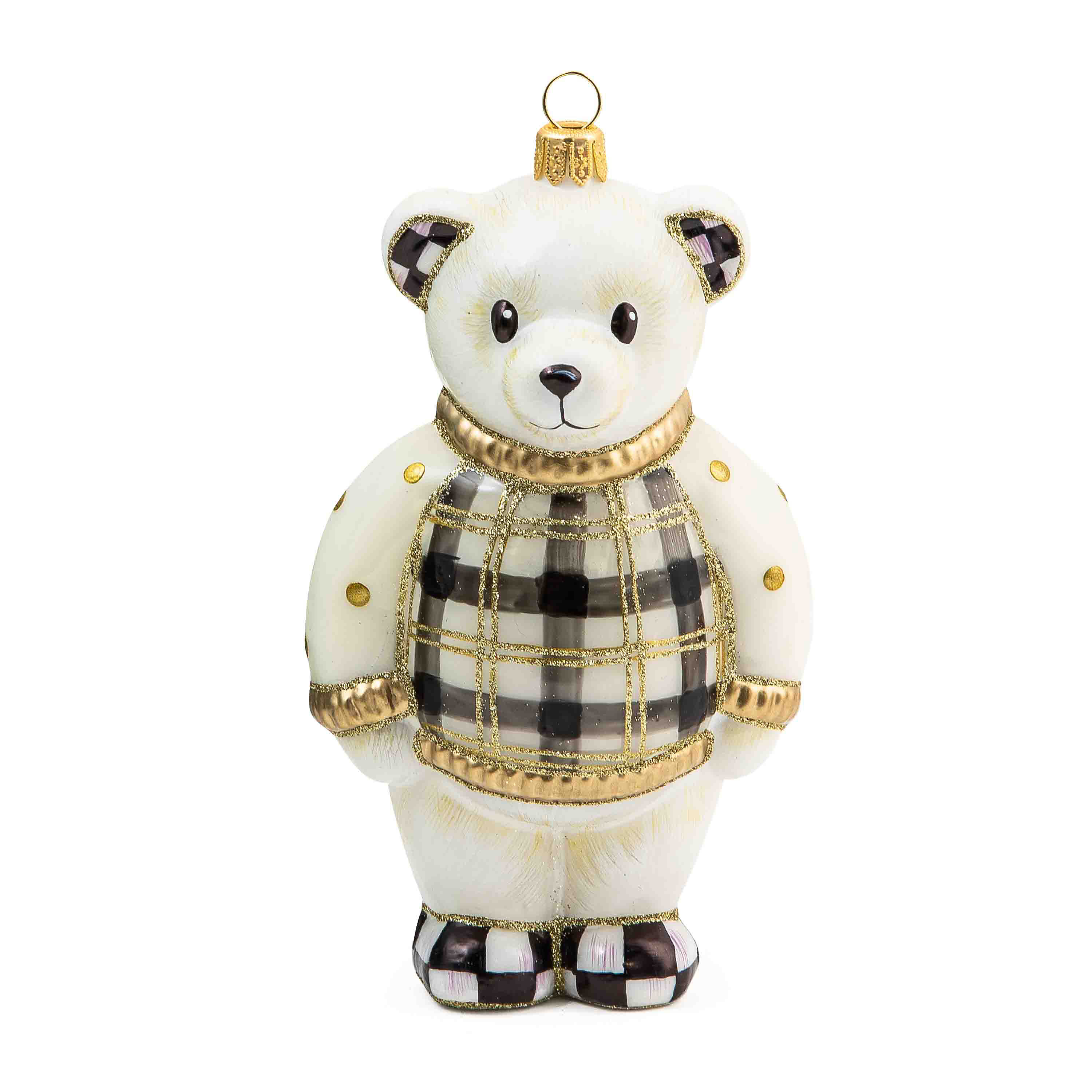 Polar Bear Glass Ornament mackenzie-childs Panama 0
