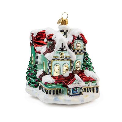 Granny Kitsch Cottage Glass Ornament mackenzie-childs Panama 0