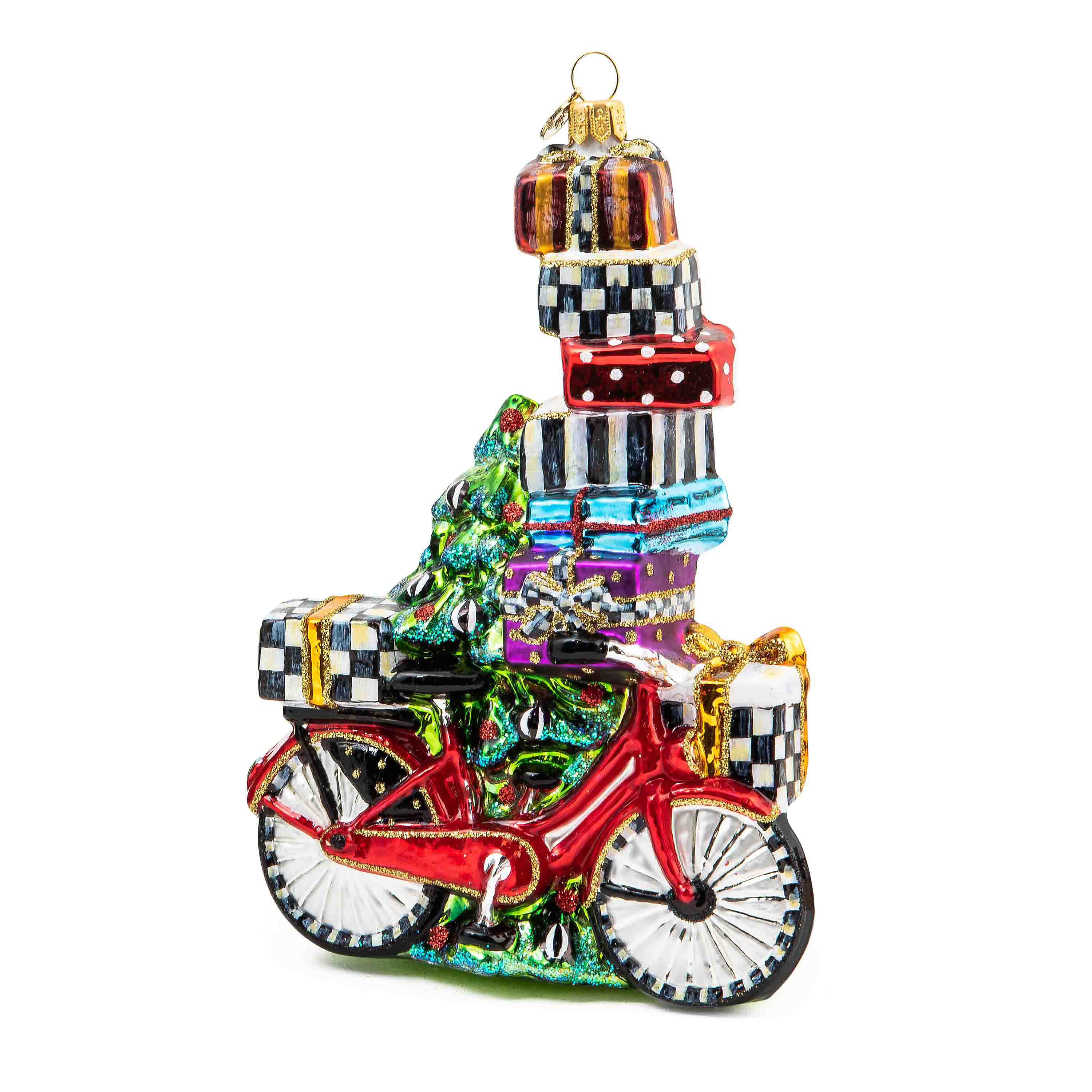 Special Delivery Bike Glass Ornament mackenzie-childs Panama 0