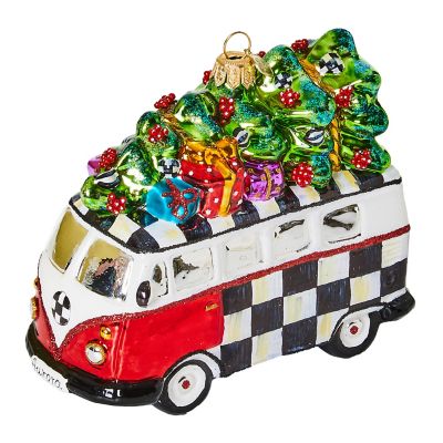 2024 Retro Van Glass Ornament mackenzie-childs Panama 0