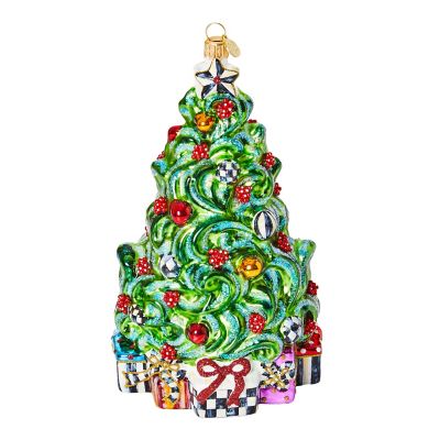 Classic Courtly Christmas Tree Glass Ornament mackenzie-childs Panama 0