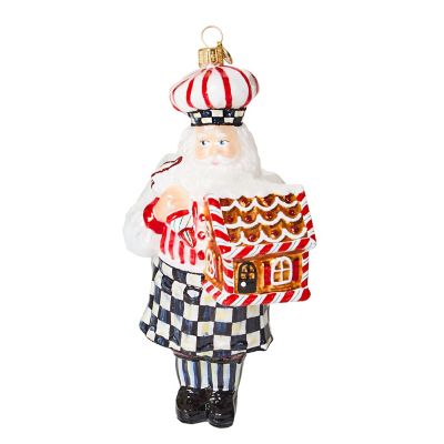 Bake Shop Pastry Santa Glass Ornament mackenzie-childs Panama 0