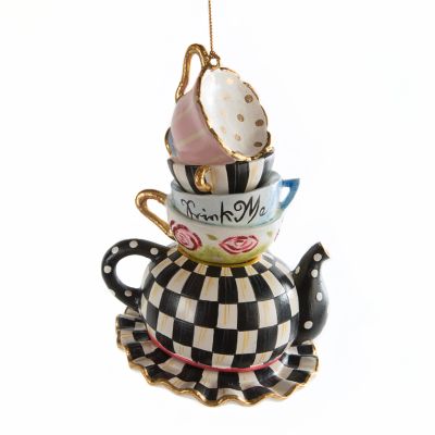 MacKenzieChilds Stacking Teacups Ornament