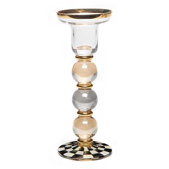 Courtly Check Sphere Candlestick - Large