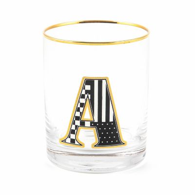 Modern Monogram Glass Tumbler